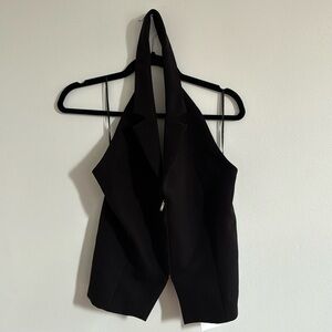 Black backless vest